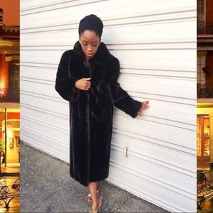 Vintage Tissavel France Faux Fur Coat